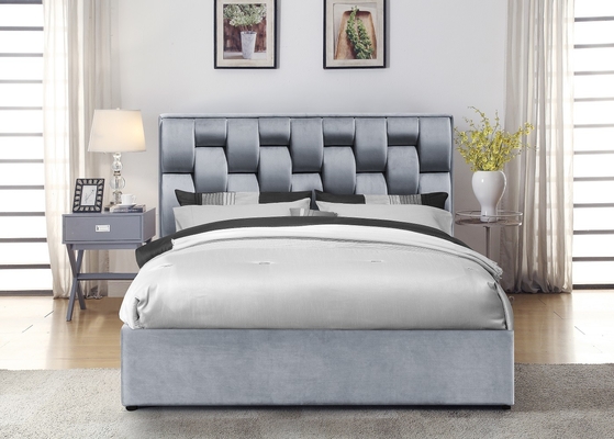 Bedframe tapissé de toile de taille de jumeau de tissu avec l'ascenseur de gaz
