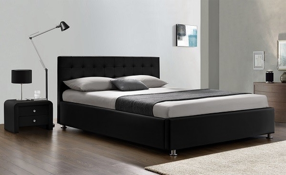 Écrivez/fabricant tapissé noir PU Leather Queen Size 50pcs MOQ de lit