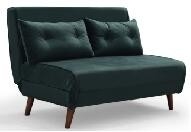 BSCI durable Sofa Bed Single With pliable 4 pieds en bois et haute mousse de résilience