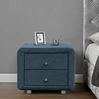 Table de chevet en tissu de design moderne avec couleur optionnelle pour votre style de décoration de chambre.