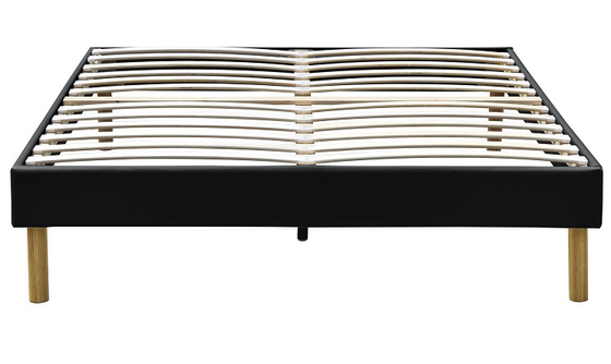Cuir contemporain 140x190Cm du Roi Assemble PU du Roi Upholstered Platform Bed