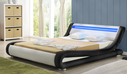 La taille LED de la Reine a tapissé le style moderne confortable de tissu d'unité centrale du cadre 4ft de lit