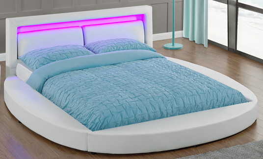 Le cadre blanc adapté aux besoins du client de lit de tissu de velours a écrasé l'OEM d'ODM de double lit de velours