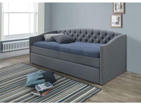 SUNNY Single 190X200 a orné le Daybed avec la roulette Grey Upholstered Daybed