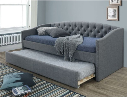SUNNY Single 190X200 a orné le Daybed avec la roulette Grey Upholstered Daybed