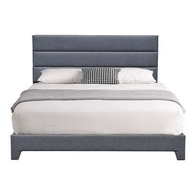 Le Roi moderne Size Upholstered Platform enfoncent avec la taille ajustable de tête de lit