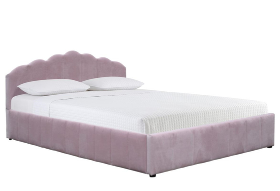Tissu tapissé de velours de peluche de couleur de rose de double de lit de stockage d'ascenseur de gaz