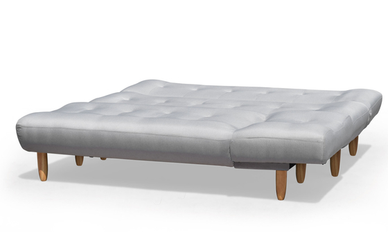 Convertible moderne tapissé par polyester gris-foncé se pliant de sofa-lit de futon de L