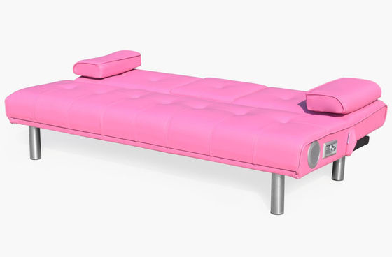 Canapé-lit pliable 3 places en cuir synthétique moderne avec rabattable pour le salon