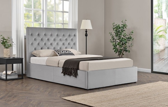 Cadre de lit du Roi Size Frabric Upholstered avec haut Headbroad pour la pièce de lit