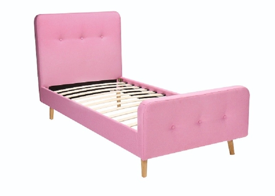 Fabricant de lit tapissé par tissu scandinave moderne de taille de la Reine de cadre de lit
