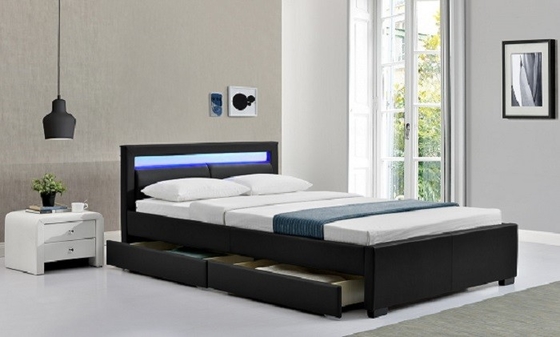 Beaucoup de couleurs Dos solide LED Tapissé Lit confortable pour le sommeil FSC