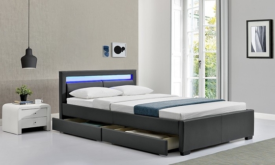 Beaucoup de couleurs Dos solide LED Tapissé Lit confortable pour le sommeil FSC