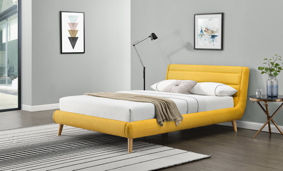Les enfants normaux tissu jaune/bleu tapissés enfoncent les fabricants en gros de lit