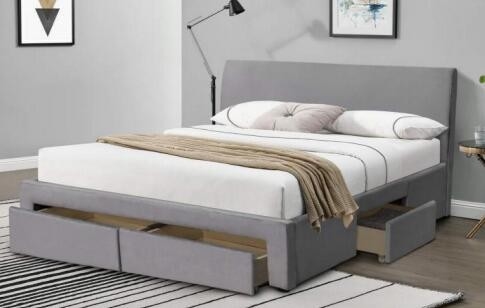 Lit confortable de stockage de taille de conception simple double avec des tiroirs en gros