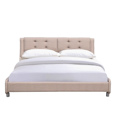 Style moderne confortable de tissu de toile de cadre du Roi Size Upholstered Bed
