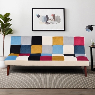 Style coloré moderne de Sofa Bed Foldable Reclining Positions l'Europe de tissu