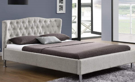 Le lit de plate-forme de contreplaqué d'OEM de GV encadrent le Roi moderne Size Bed Gray
