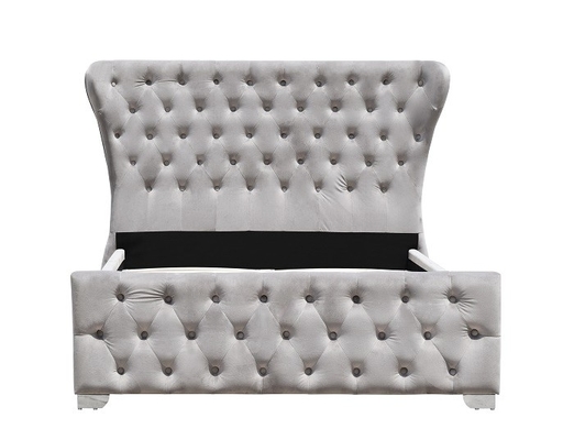 Cadre écrasé personnalisable du Roi Home Furniture Bed de velours avec des boutons