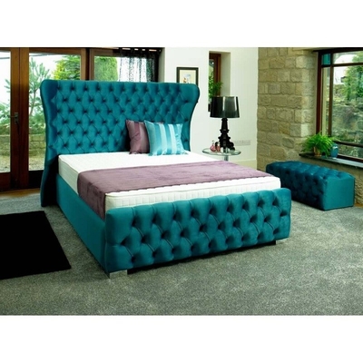 Cadre écrasé personnalisable du Roi Home Furniture Bed de velours avec des boutons