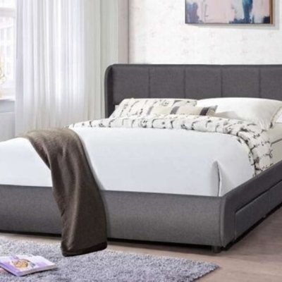 Lit confortable de tête de lit de lit moderne du Roi Size Upholstered Platform