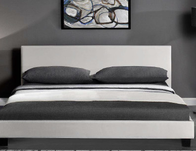 Tissu de toile brun clair tapissé par style de lit de plate-forme d'Europen