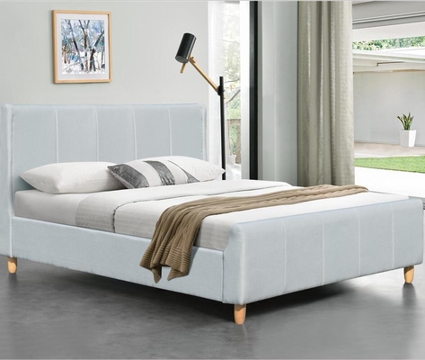 Cadre tapissé simple personnalisable de lit de plate-forme avec le pied de lit