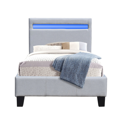 Lit tapissé par tissu de toile simple de taille avec du CE de lumières/BSCI