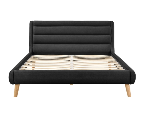 Un cadre de lit rembourrée avec une forme et un design uniques conviendra à votre style de décoration.