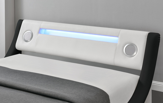 Couleur optionnelle Dos doux Faux cuir queen Lit confortable pour le sommeil CE