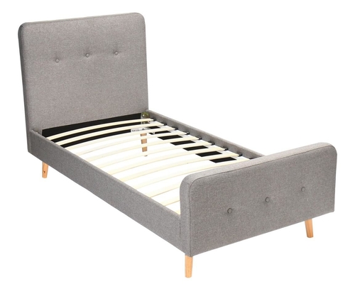 Les enfants simples de taille ont tapissé l'ODM de Grey Linen Fabric de lumière de contreplaqué de lit