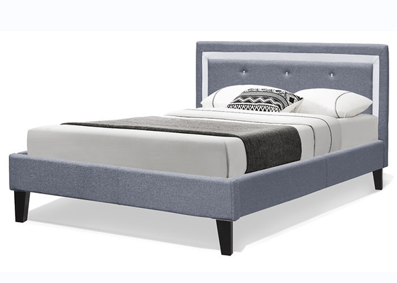 le cadre de lit de contreplaqué de tissu de 150*200cm a tapissé simple moderne