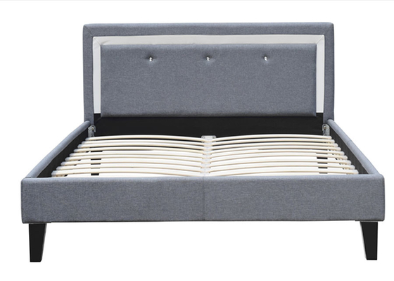 le cadre de lit de contreplaqué de tissu de 150*200cm a tapissé simple moderne