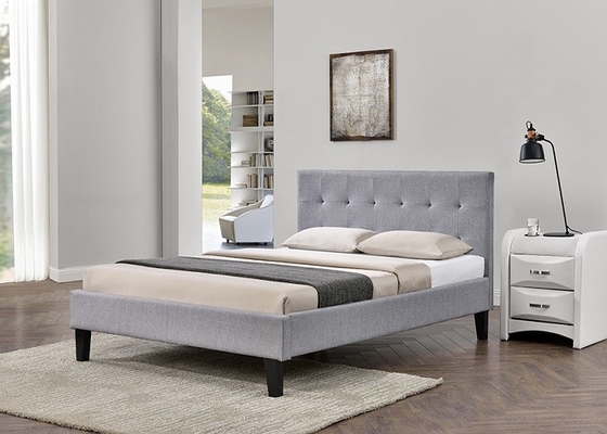 La taille de la Reine SF833 a tapissé la tête de lit de Grey Crush Velvet Fabric With de cadre de lit