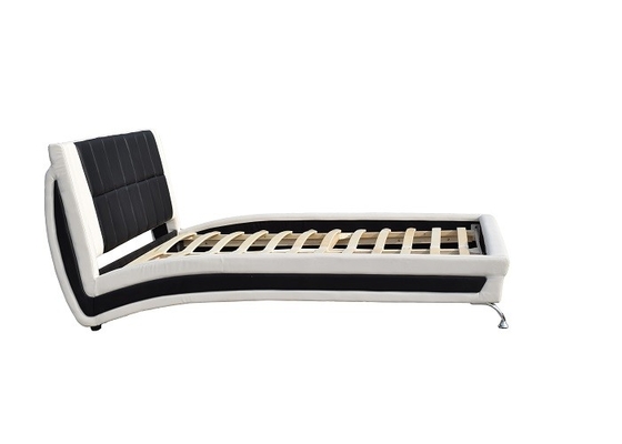 Meubles de chambre à coucher de taille de cadre en cuir de lit du Roi Upholstered Platform Faux doubles