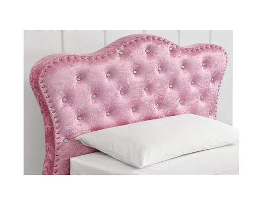Le tissu rose adapté aux besoins du client de velours a écrasé le double lit de velours avec le stockage