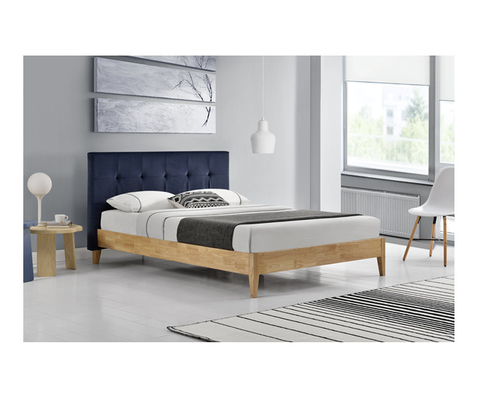 Cadre de Sunny Blue Linen Fabric Bed avec la certification de la CE de tête de lit