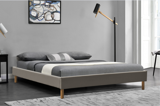 Cuir contemporain 140x190Cm du Roi Assemble PU du Roi Upholstered Platform Bed