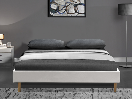 Cuir contemporain 140x190Cm du Roi Assemble PU du Roi Upholstered Platform Bed