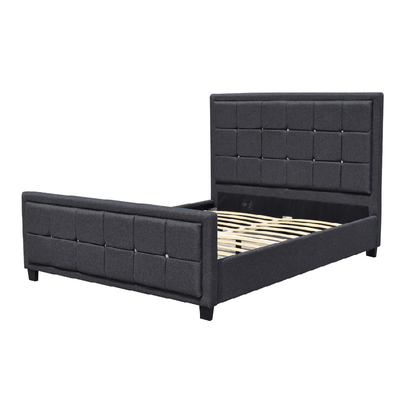 Bouton de tissu de cadre de lit tapissé par plate-forme avec le pied de lit