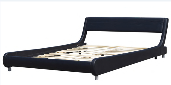 OEM de plate-forme tapissé par cadre en cuir noir normal de lit de Faux