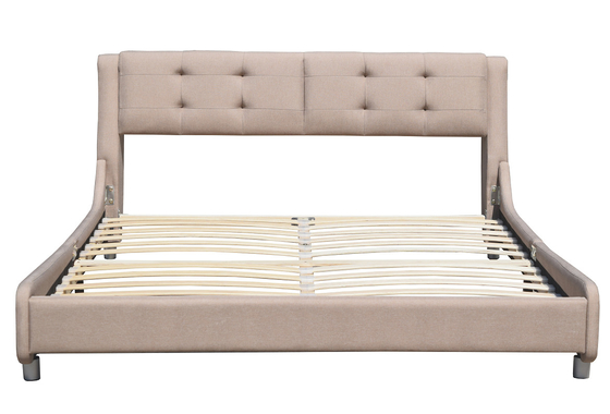 Chambre à coucher de toile de tissu de cadre tapissée par taille moderne de lit de plate-forme de la Reine d'OEM