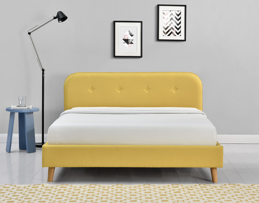 L'ODM a orné le lit de plate-forme tapissé de la Reine 140x200Cm simple moderne