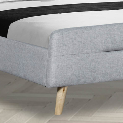 Lit de toile de tissu de tête de lit trapézoïdale