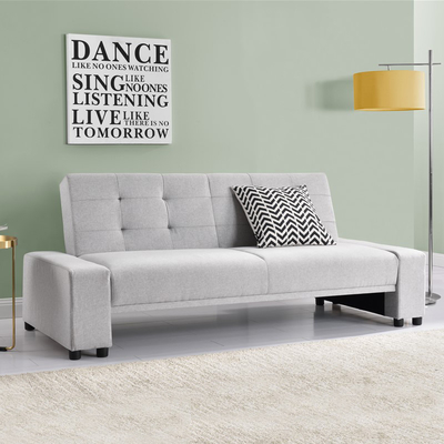Certification de toile de l'Italien BSCI de Grey Velvet Foldable Sofa Bed de tissu
