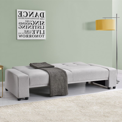 Certification de toile de l'Italien BSCI de Grey Velvet Foldable Sofa Bed de tissu