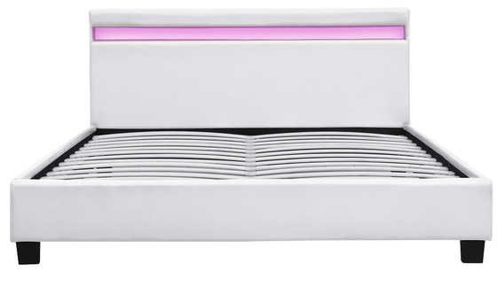 La plate-forme RVB LED a tapissé le cadre de lit avec la LED allume bon marché facile assemblent le cuir d'unité centrale