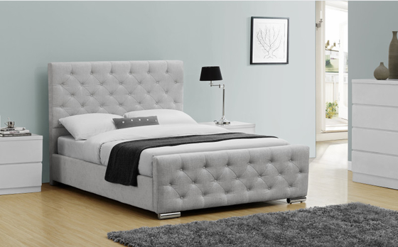 Le cadre en bois moderne simple de lit du Roi Size Fabric Velvet a tapissé
