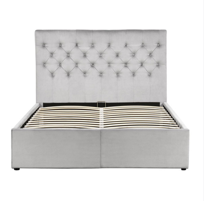 Couleur optionnelle Tissu de velours écrasé Ascenseur de gaz Stockage de taille complète Lit confortable pour dormir CE