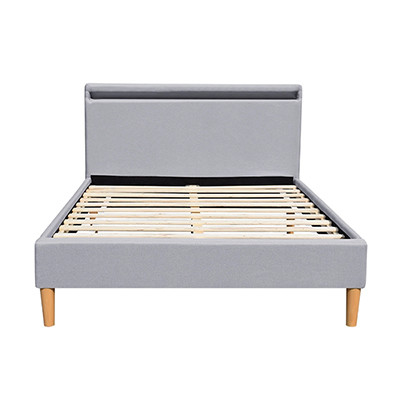 Stanlake Grey Light Up Bed Frame avec la tête de lit 140x200cm 160x200cm 180x200cm